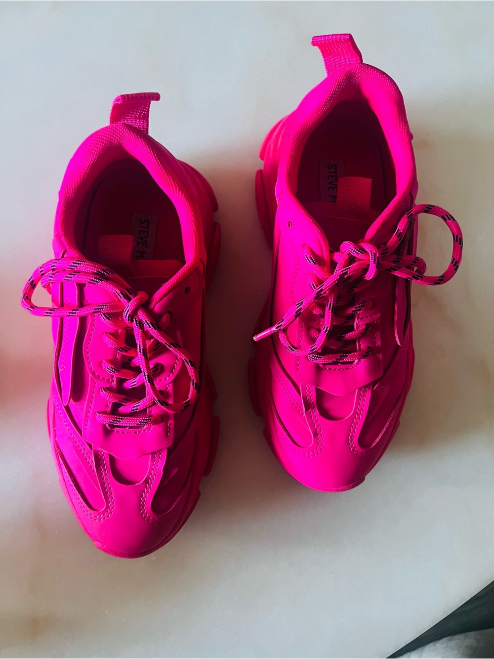 Steve Madden Neon Pink Women's Chunky Sneakers